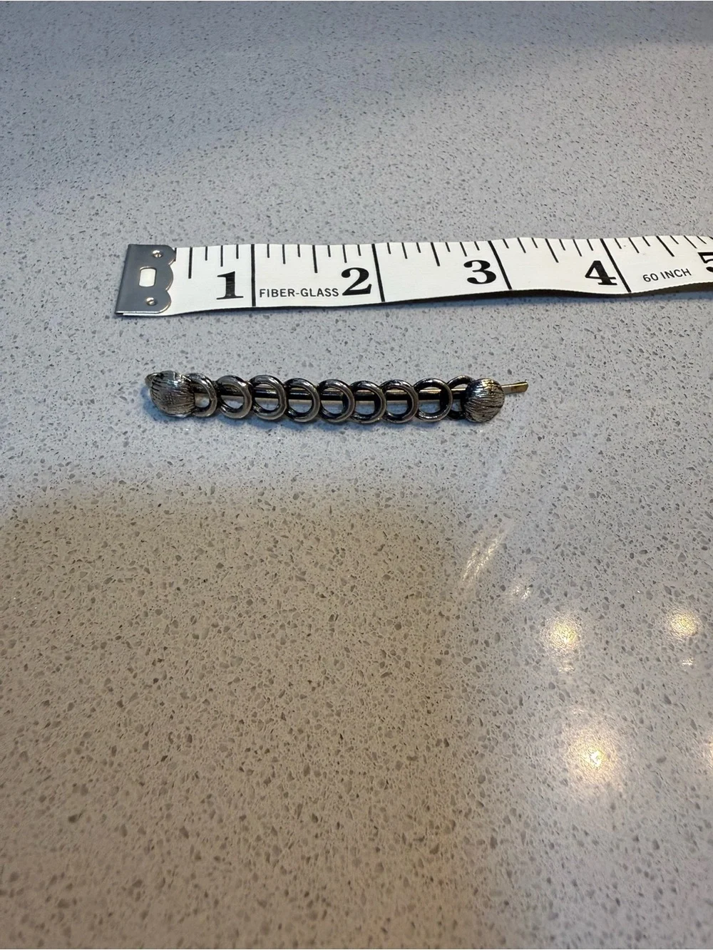 Vintage Silver-Tone Coil Hair Barrette